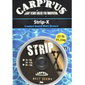 Carp´R´Us Potahovaná šňůrka Strip-X Matt Brown 20m