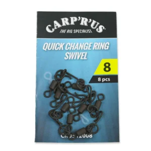 Carp´R´Us Obratlíky s kroužkem Quick Change Ring Swivel vel.8, 8ks