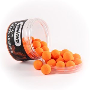 Squat Carp Plávajúce Boilies Pop-Up Peach & Pepper 60 g