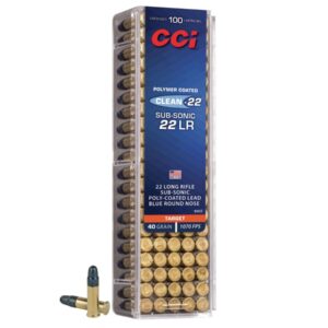 .22LR CCI Clean-22 40gr/2,59g Sub-Sonic Poly-Coated Blue LRN, 100 ks (934CC)