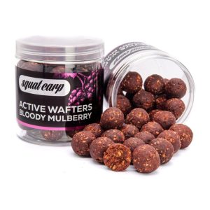 Squat Carp Vyvážené Boilies Active Wafters Bloody Mulberry