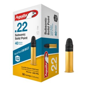 Aguila .22LR Subsonic Solid Point 40gr/2,59g Lead Bullet, 50 ks (1B220269)
