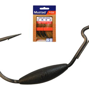 MUSTAD ALPHA-GRIP ASSAULT – ZAŤAŽENÝ OFFSETOVÝ HÁČIK TITANX