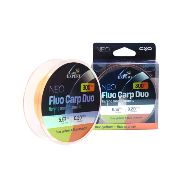 Carp Expert Neo Fluo Carp Duo Fluo Žltá + Fluo Oranžová Monofilná