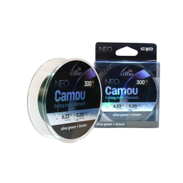 Carp Expert Neo Camou Olivovozelená + Hnedá Monofilná Šnúra