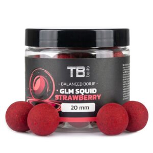 TB Baits Vyvážené Boilie Balanced + Atraktor GLM Squid Strawberry